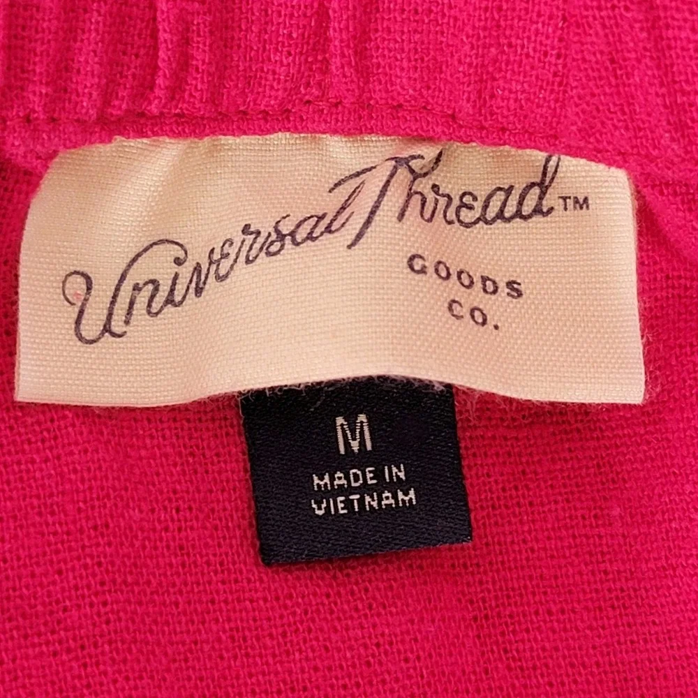 Universal Thread Linen Blend‎ Midi Skirt Women's M Pink Tiered Boho Cottagecore
